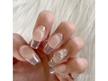 ポルカドットネイル(polkadot nail)の雰囲気（クリアチップの長さ出し♪ジェル料金にプラス¥4,400です）