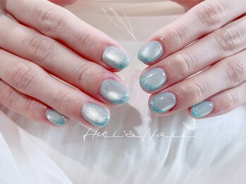 ヒュイズ ネイル(Hui‘s Nail)/水光マグネットガラスネイル
