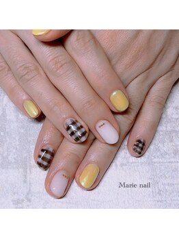 マリーネイル(Marie nail)/#チェックネイル