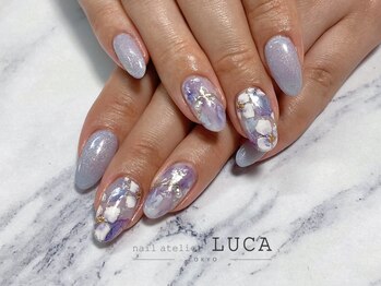 ネイルアトリエルカ(nail atelier LUCA)/M-730 大人可愛いフラワーネイル