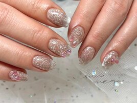 フラッシュ×蝶々ネイル