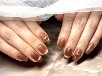 ネイルサロンブリス(nail salon Bliss)/☆秋カラーのマグネットネイル☆