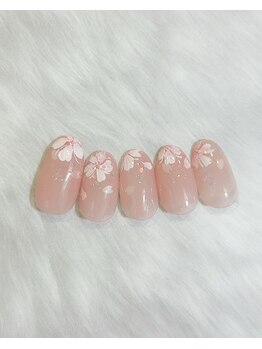 爪先に桜の花びらを♪