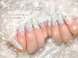 【Yuuka】水色ネイル