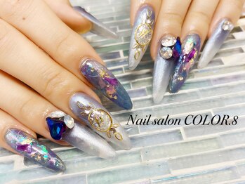 ネイルサロン カラーエイト(Nailsalon COLOR.8)/スカルプ 天然石ネイル