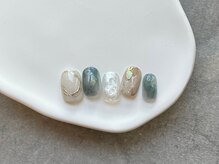 アイネイルズ 天神今泉店(I-nails)/【kotone.n】夏ブルーニュアンス