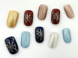 ミラーで雪の結晶