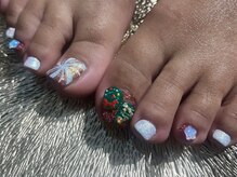 プロテア(protea)/クリスマスアートネイル