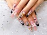 【*夜職限定*】スカルプorチップ長さ出し/デザイン6本/パーツ付放題¥11000
