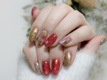 ネイルズ ビーモ 大宮(NAILS bmo)/ハートホロとニュアンスチェック