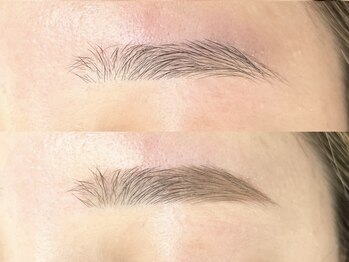 アイリー 本厚木店(Irie)の写真/アイブロウスタイリングWAX&毛量調整&メイク仕上げ付き♪平行眉・アーチ眉など骨格に合わせてデザイン◎
