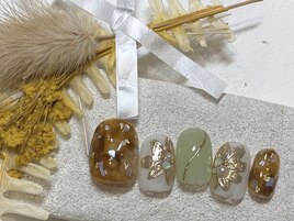 べっ甲×ミラーフラワー