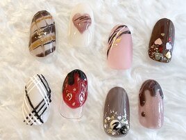 バレンタインネイル