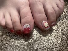 プロテア(protea)/りんごフットネイル