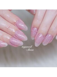 大人気ピンクフラッシュネイル