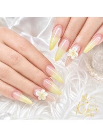 春色のお花ネイル