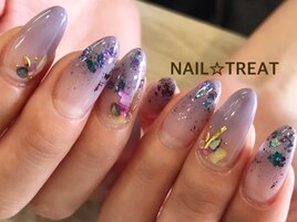 パープルグラデーションネイル☆