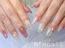 エムズネイル 高木店/キラキラピンクネイル