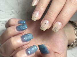 夏のニュアンスネイル