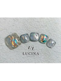 c-4 ぷっくりオーロラネイル