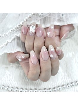 ミニョン(Minyon)/ちゅるん♪ピンクチークネイル