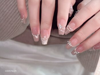 フィオナ 大久保店(Fiona)/ワンホン長さだしネイル#大久保