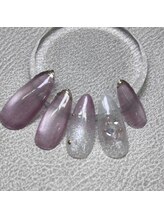 マルネイル(maru nail)/マグネットミラーアートネイル