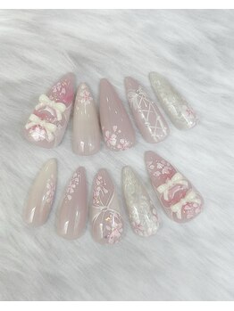 桜柄のバレエコア