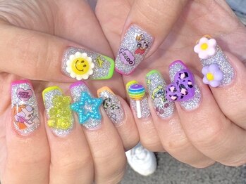 カラフルポップネイル