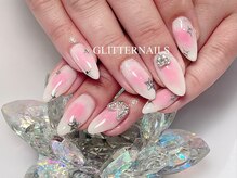 グリッターネイル(GLITTER NAILS)/定額制/チークネイル