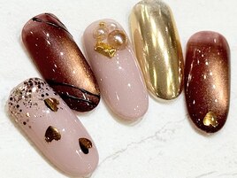 チョコ バレンタインネイル