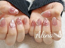 エリナネイルサロン池袋(Alina Nail Salon)/マグネットお花アート