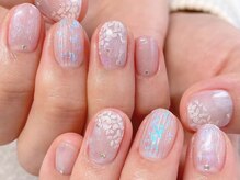 ネイルフロンティア 吉祥寺(NAIL FRONTIER)/うるうる桜ネイル8980円～