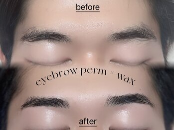 ネオリーブシェリエ 浅草店(Neolive cherie)の写真/【アイブロウWAX(新規)¥3,800】アイブロウワックス&ハリウッドブロウリフトで垢抜け眉を実現☆メンズOK