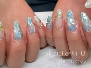 ネイル アトリエ ミジュ(nail atelier MijU)/大理石風ネイル