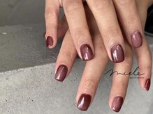 ミエレ(miele)/秋ボルドーマグネットネイル