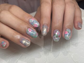 フラワーデザインネイル