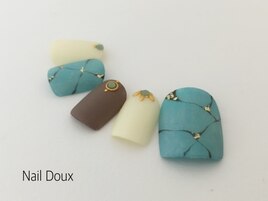 ターコイズフットネイル