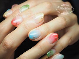 パステルカラーで春ネイル
