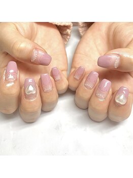 アルティノ ネイル ガーデン(altino nail garden)/ハート×もこもこ