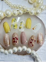 ネイルサロンアンドネイルスクールアートローズ 町田店(Art Rose)/押し花ネイル