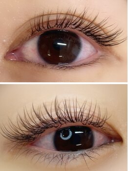 アイラッシュサロン フルール(eyelash salon FLEUR)の写真/フラットラッシュのグレイッシュブラウンが大人気！初回オフ無料120本6000円♪抜け感のあるオシャレeyeへ☆