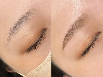 ブルー(blue)の写真/【骨格に合わせたオーダーメイド♪】プロの見極めで美眉に◎毛量調節やメイクレクチャー込★角質ケアにも！