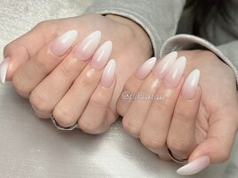 ふんわり白オンブレ×長さ出し