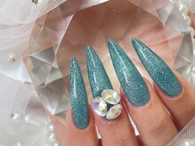 エミラボーテ 天王寺(Emi la beaute)/キラキラVカットネイル