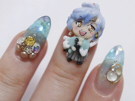 推しキャラ3Dネイル