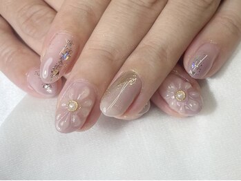 プリュム(Plume)/☆ぷっくりフラワーネイル