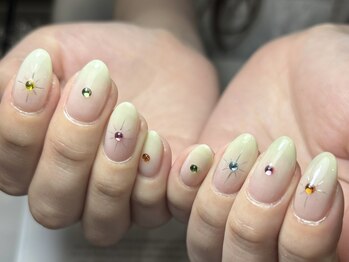 サロンドファン(salon de Fan)/きらきらグリーングラデーション