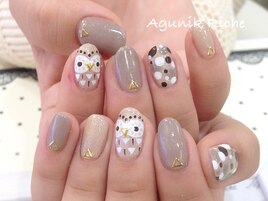 【ふくろうネイル】