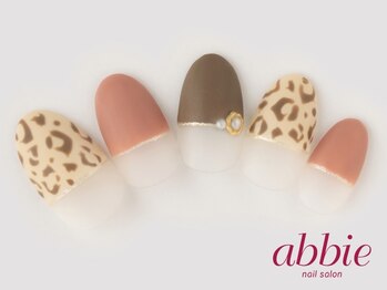 ネイルサロンアビー 北千住店(abbie)/レオパードフレンチ￥13640